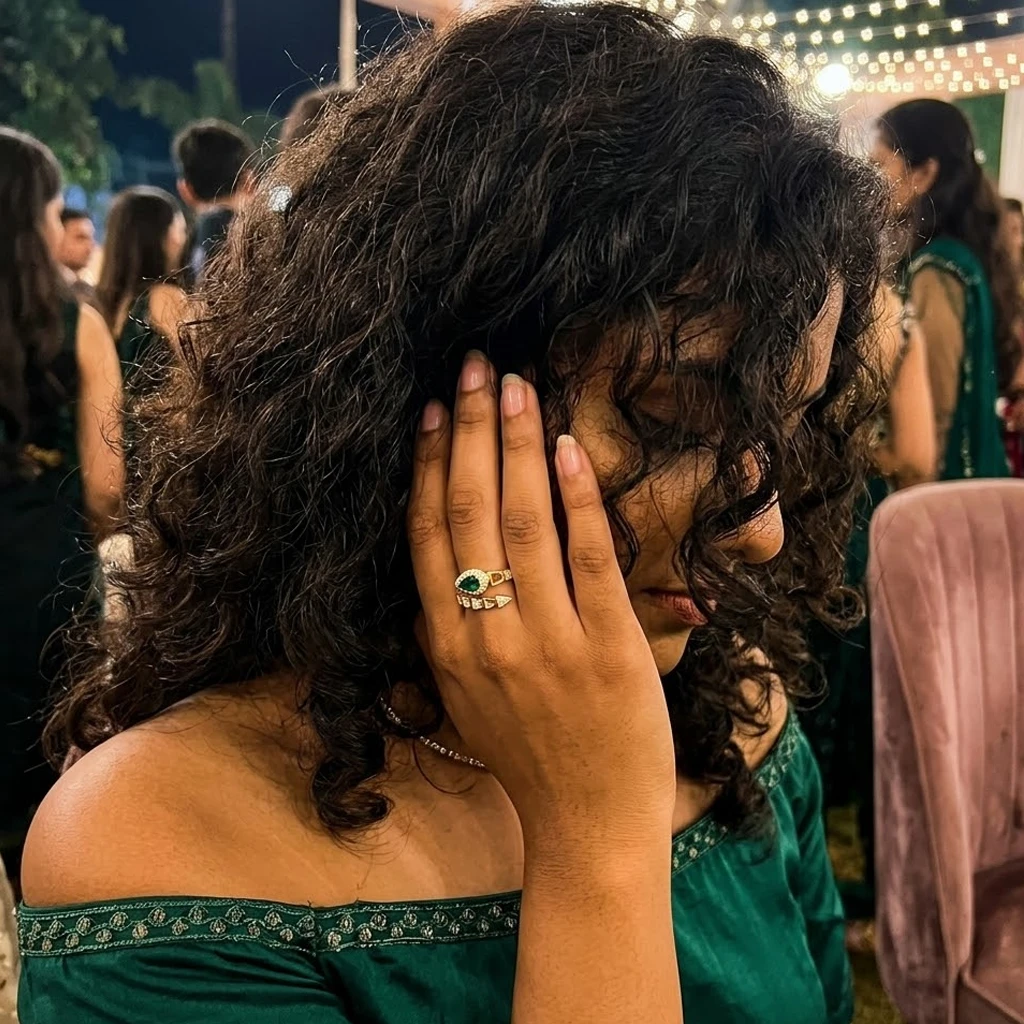 Emerald Serpentine Wrap Ring