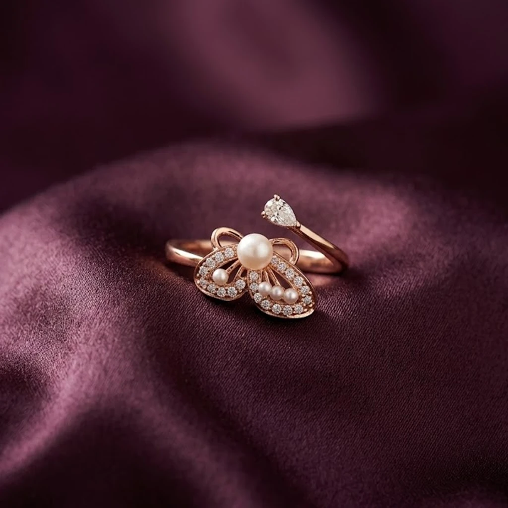 Pearl Butterfly Wrap Ring