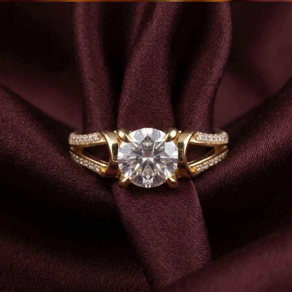 Architectural Brilliant Solitaire Ring
