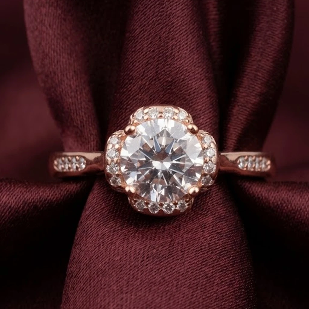 Vintage Clover Halo Ring