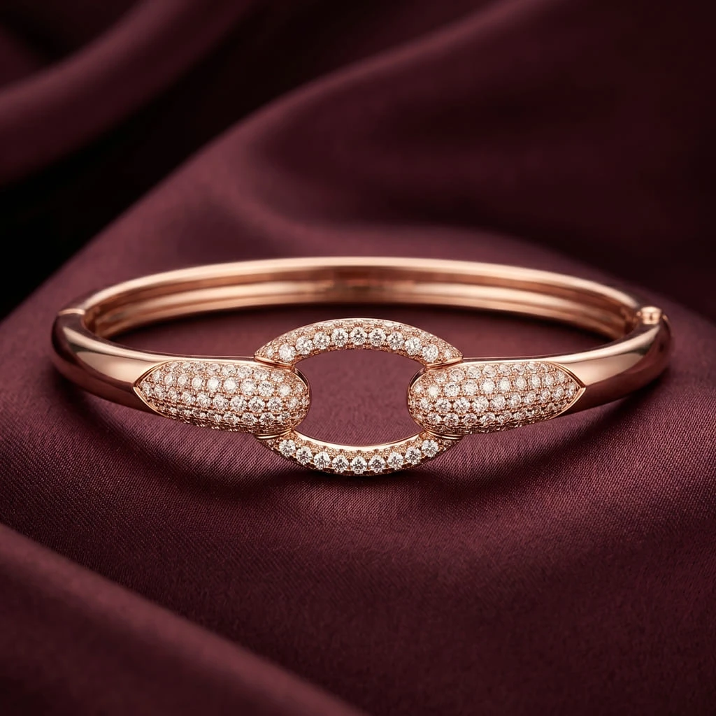 Teardrop Pavé Bangle