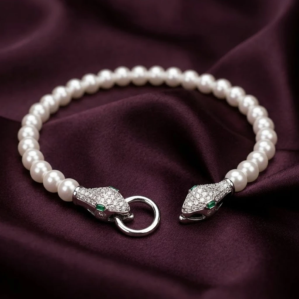 Serpenti Pearl Charm Bracelet