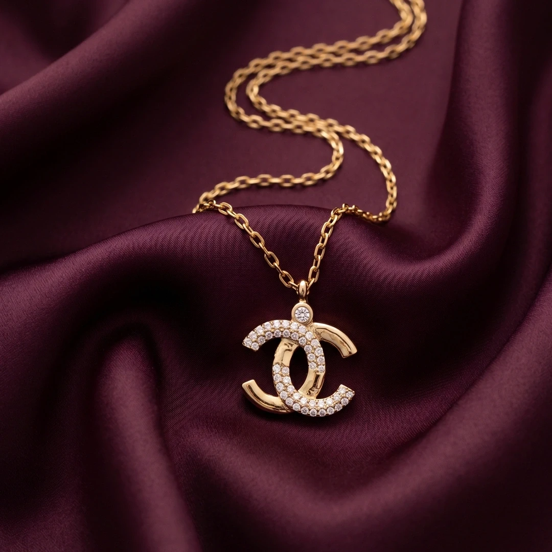 Chanel Logo Pendant & Chain