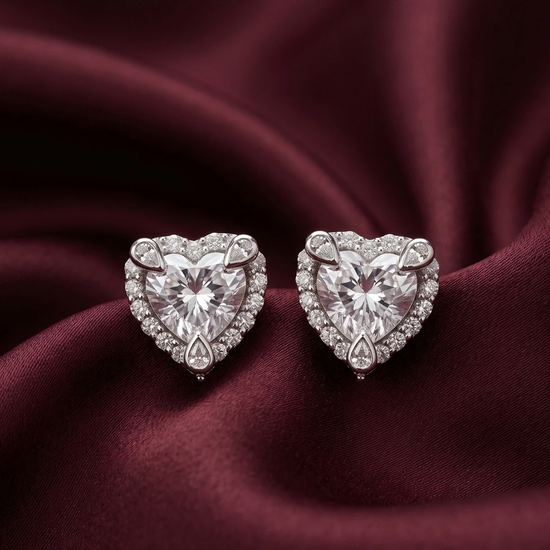 Classic Heart-Cut Studs