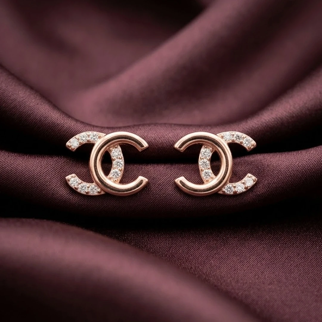 Iconic Interlocked Monogram Studs