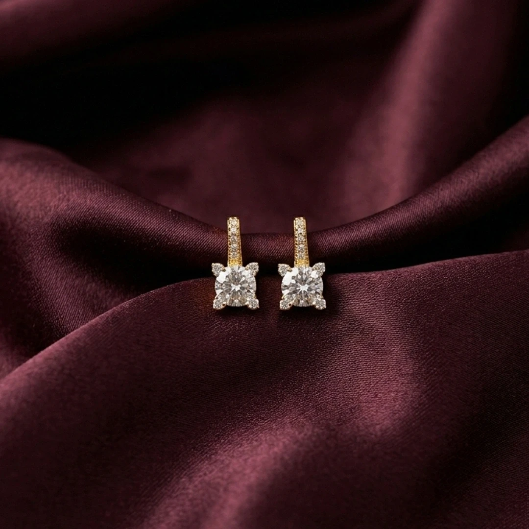 Solitaire Classic Drop Earrings