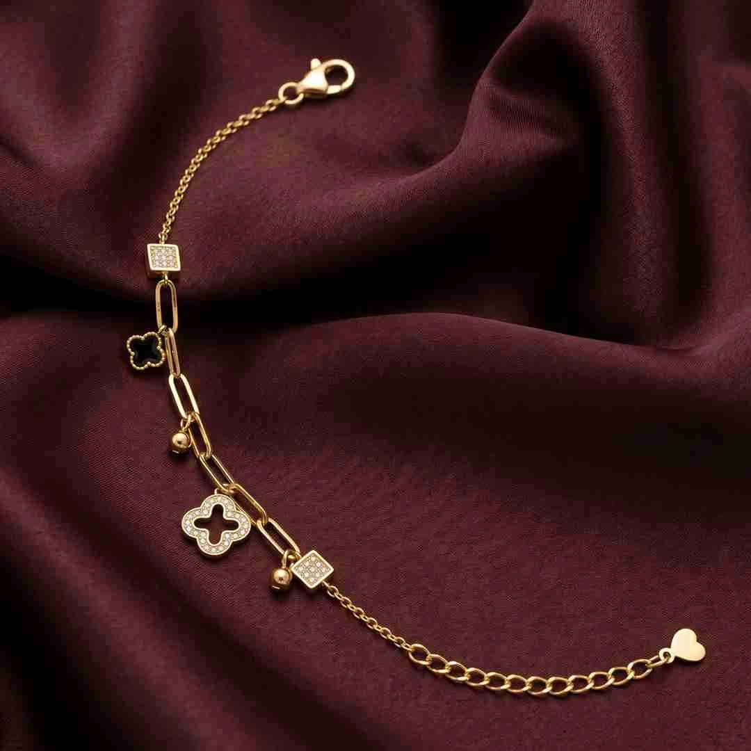 Enchanted Charms Multi-Element Gold-Tone Link Bracelet
