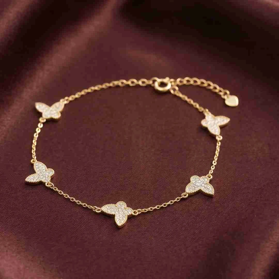 Whimsical Butterfly Charm Bracelet in 92.5 Sterling Silver