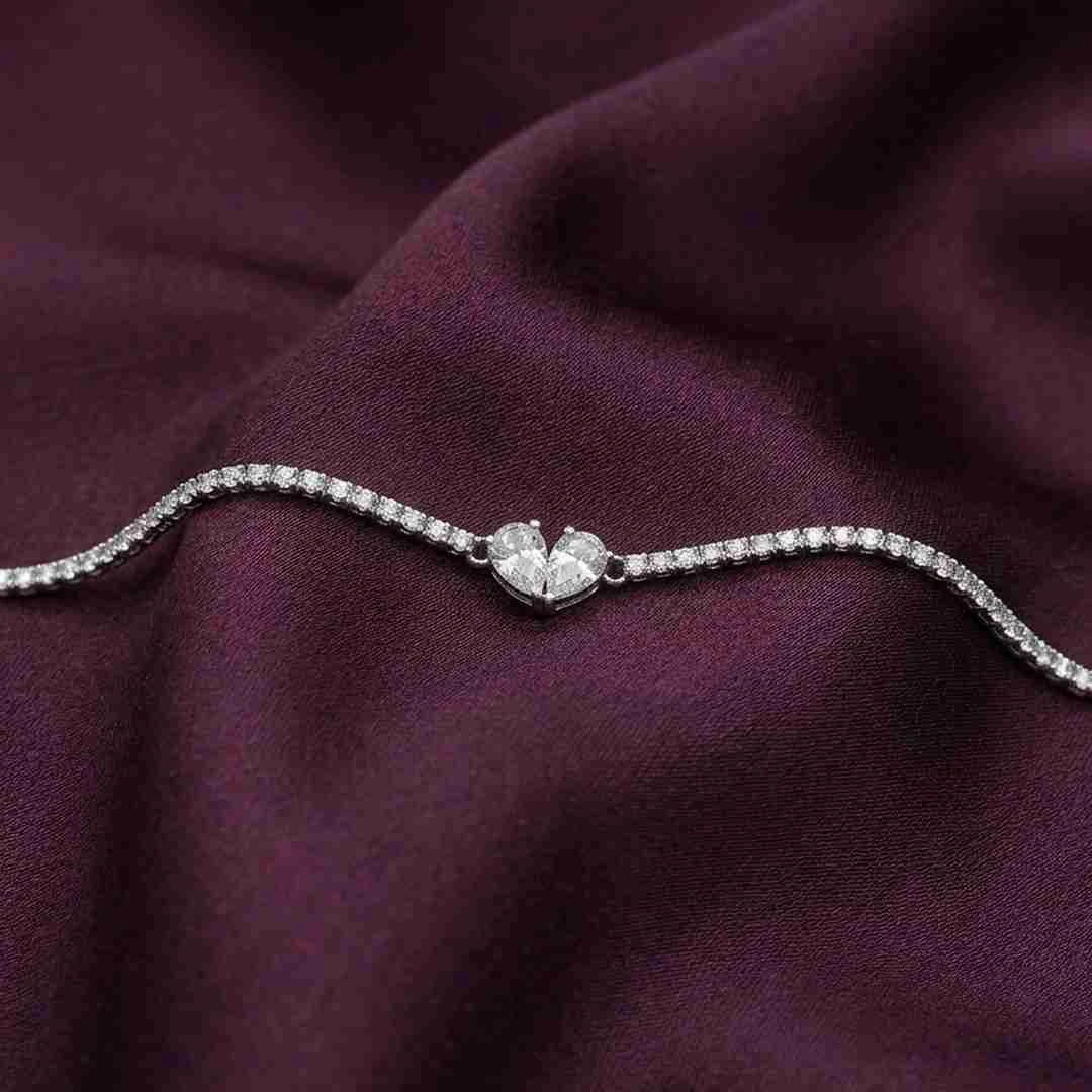 Enchanted Duo: Pear-Cut Stone Bracelet