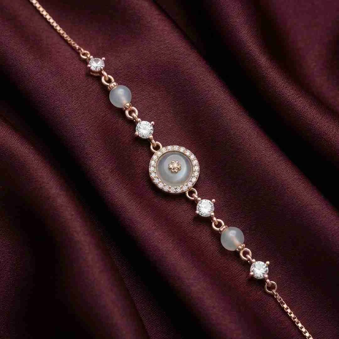 Stone-Studded Station Bracelet