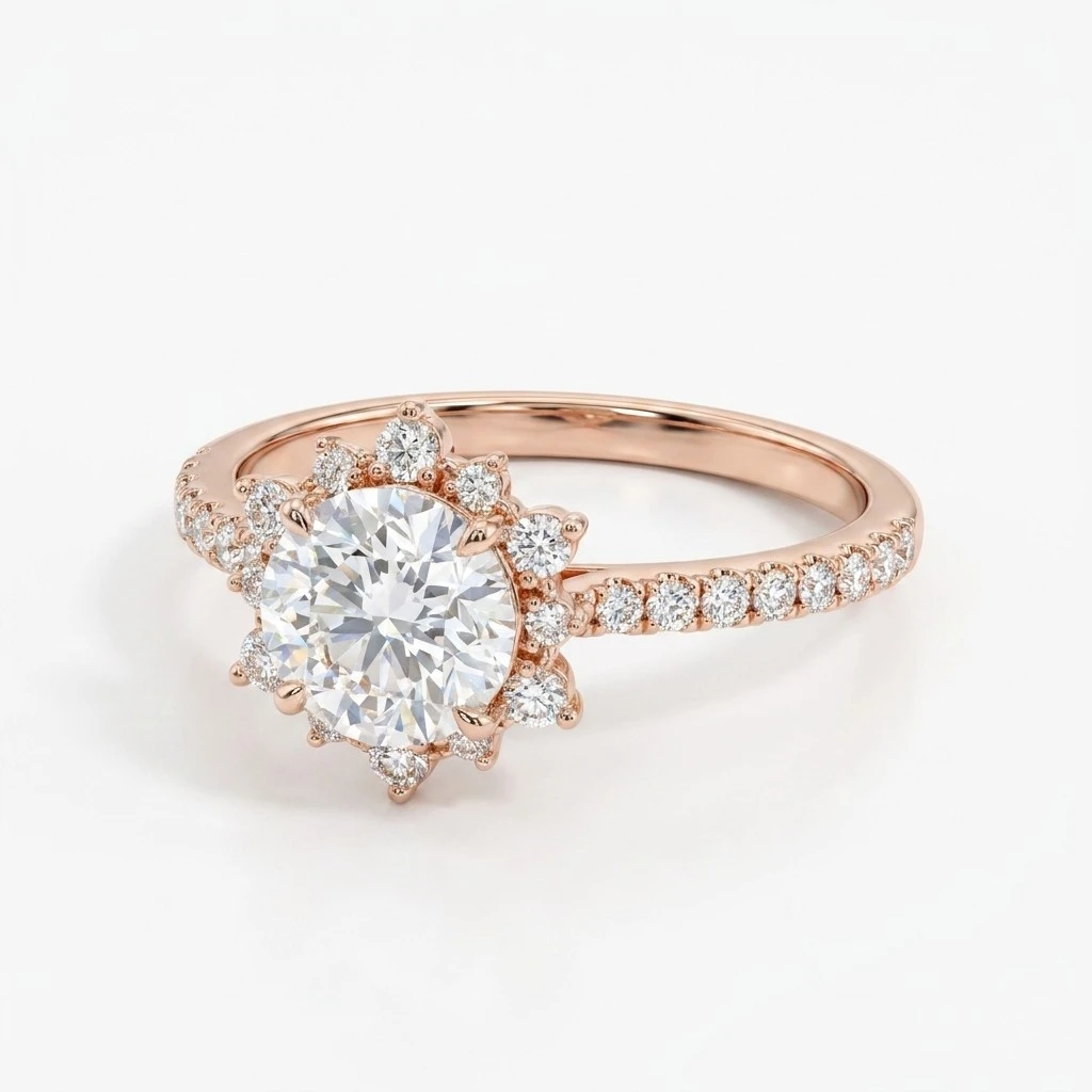 "Northern Star" Halo Ring