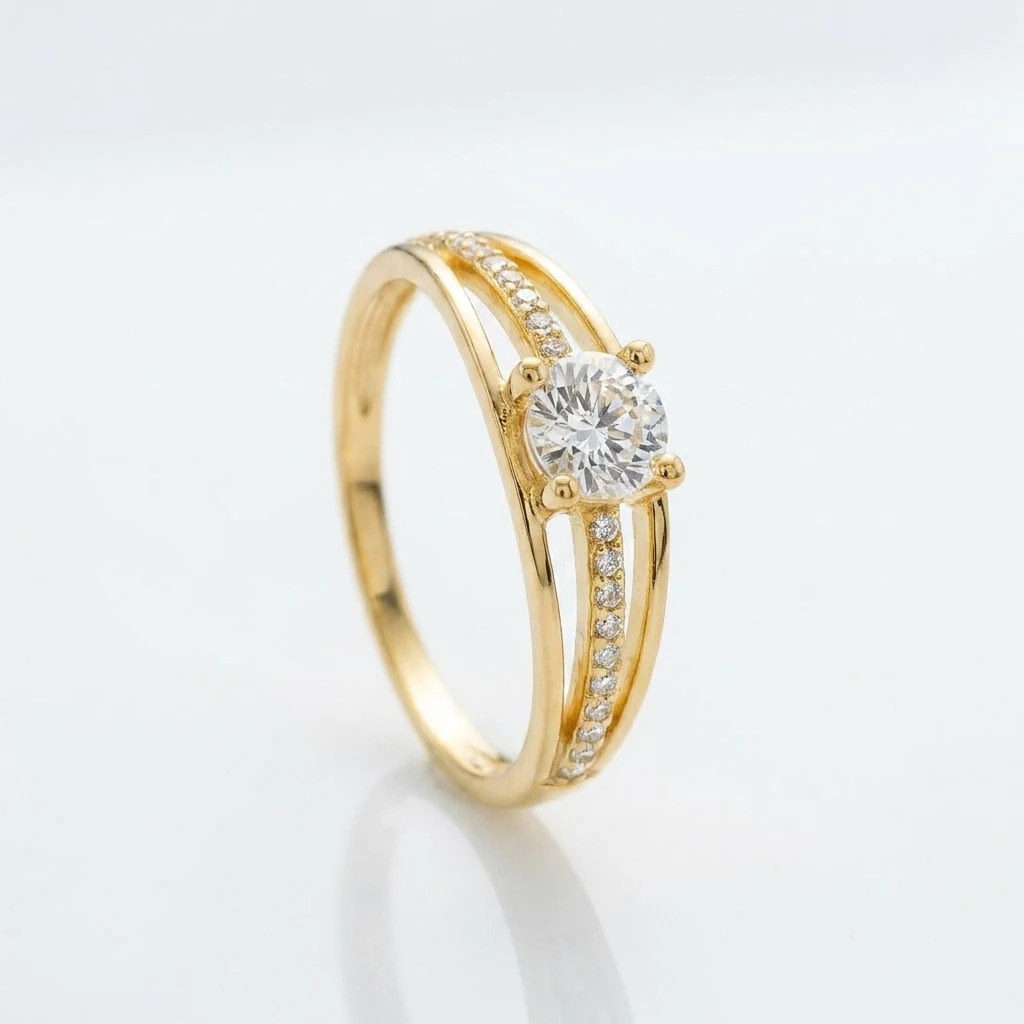 "Eternal Grace" Solitaire Split-Shank Ring