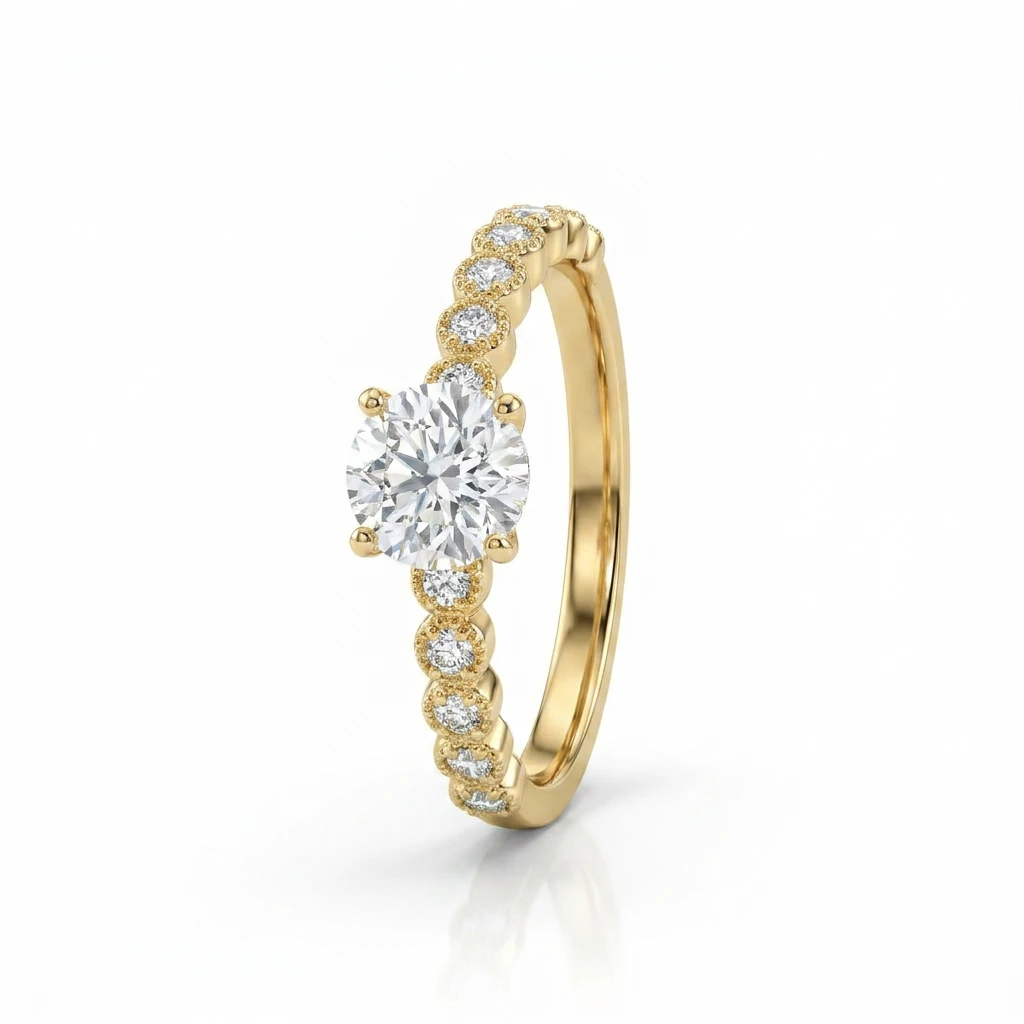 "Aurora" Solitaire Diamond Ring