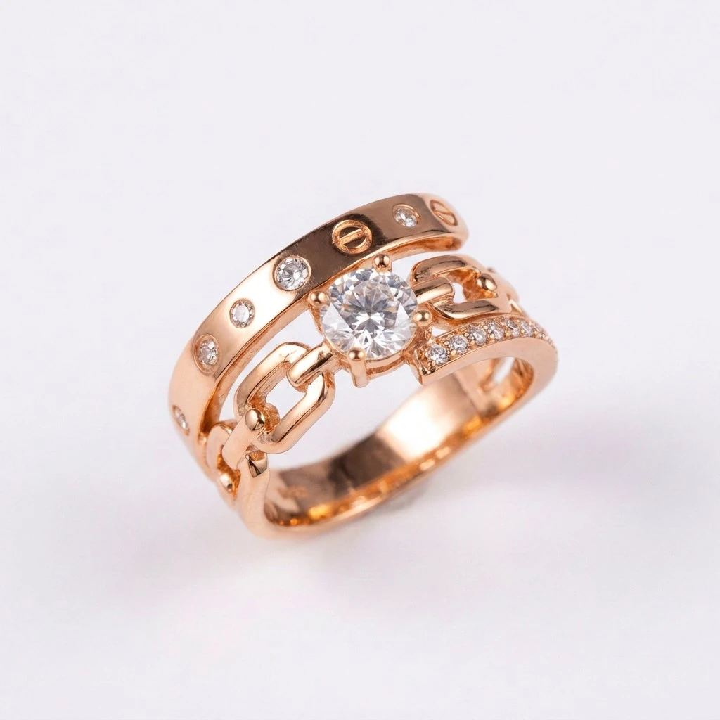"Linked Devotion" Trinity Statement Ring