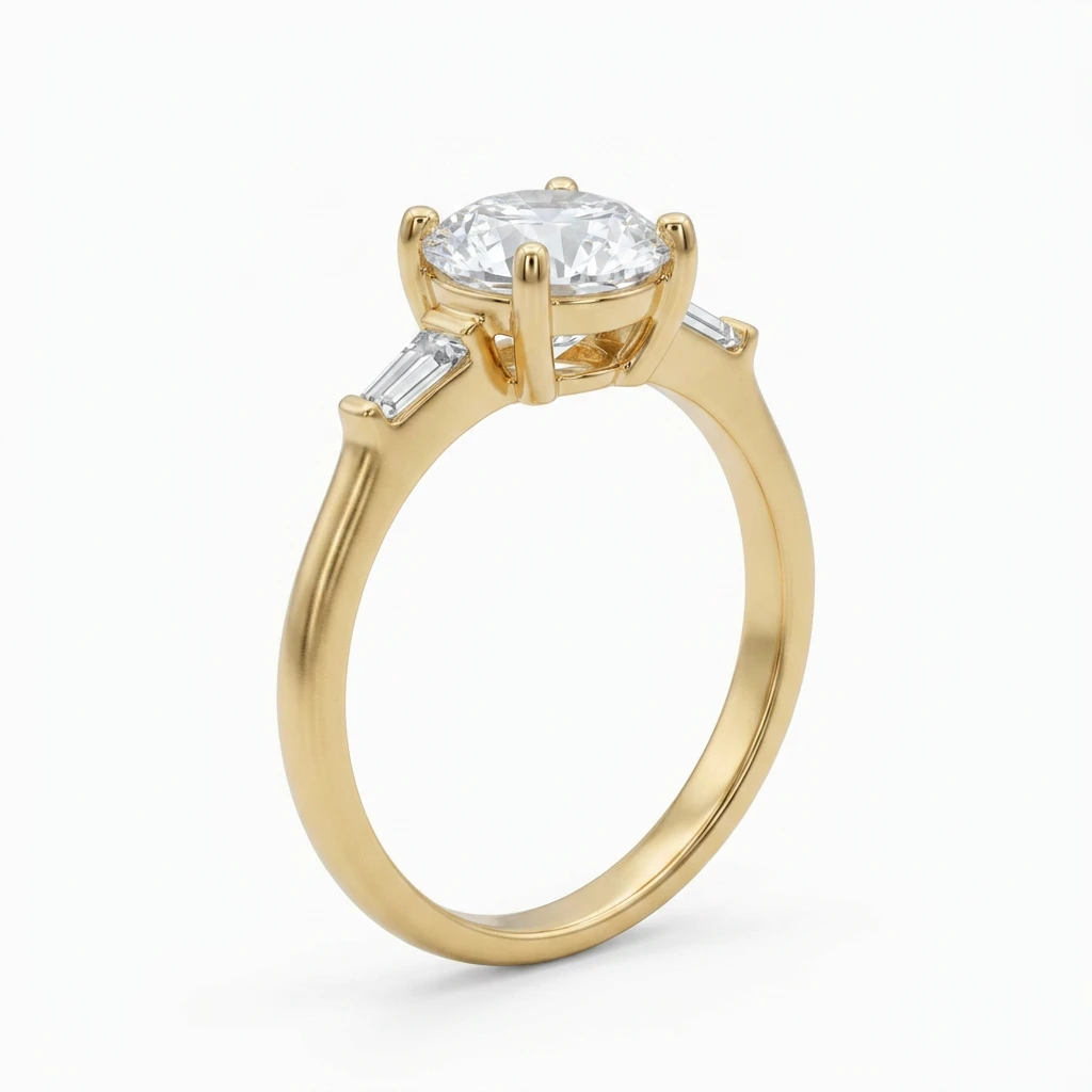 Celeste Solitaire Silver Ring