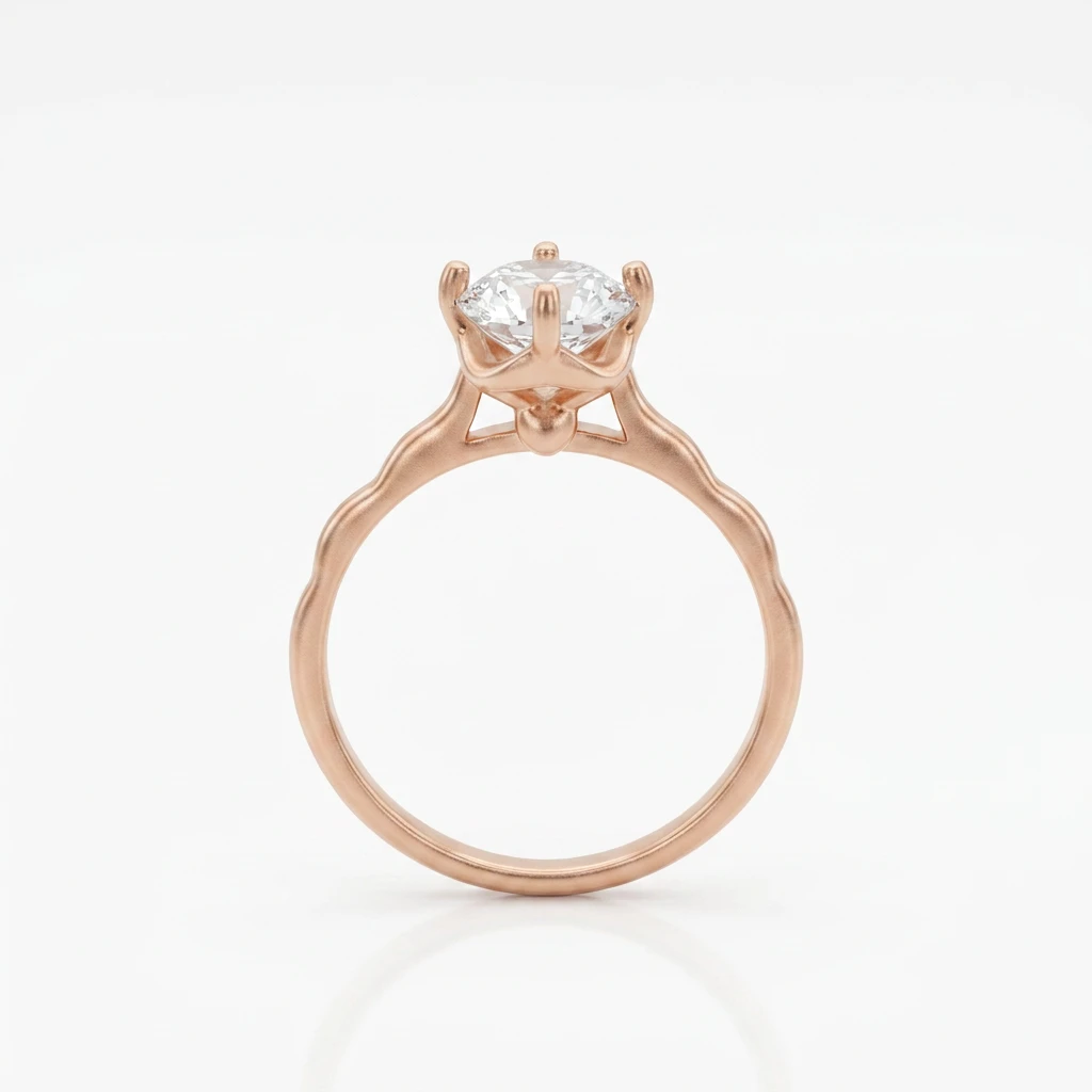 "Wavelet Solitaire Ring"
