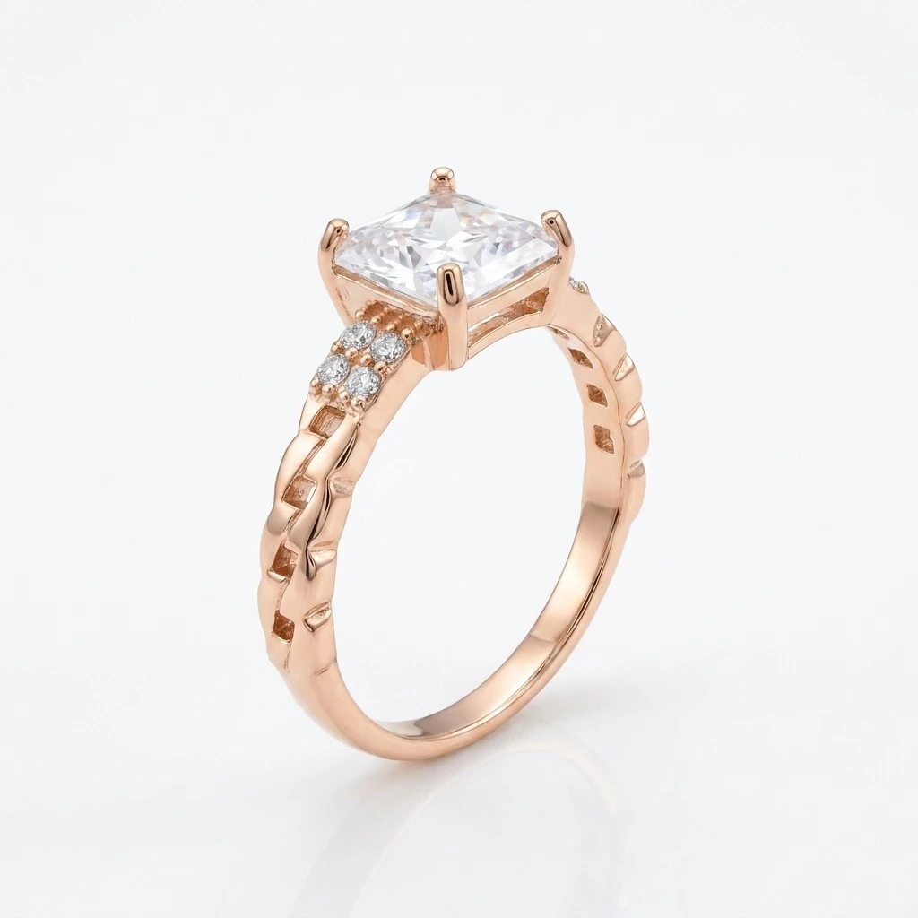 Eternal Twist Radiant-Cut Solitaire Ring