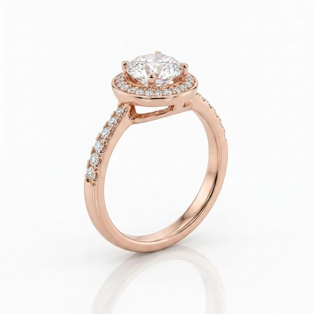 "Aveline" Classic Floating Halo Ring