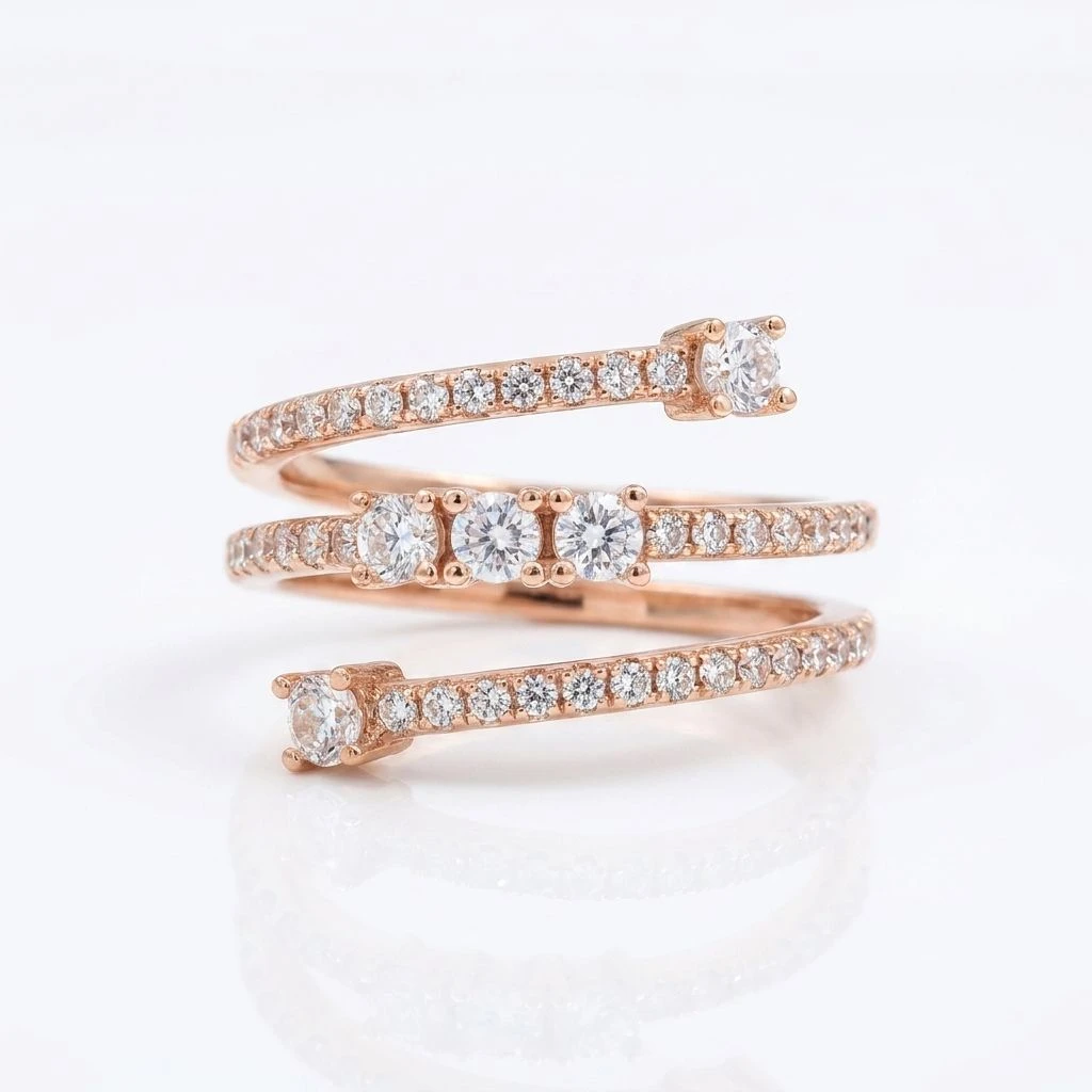 "Spira" Multi-Row Wrap Ring
