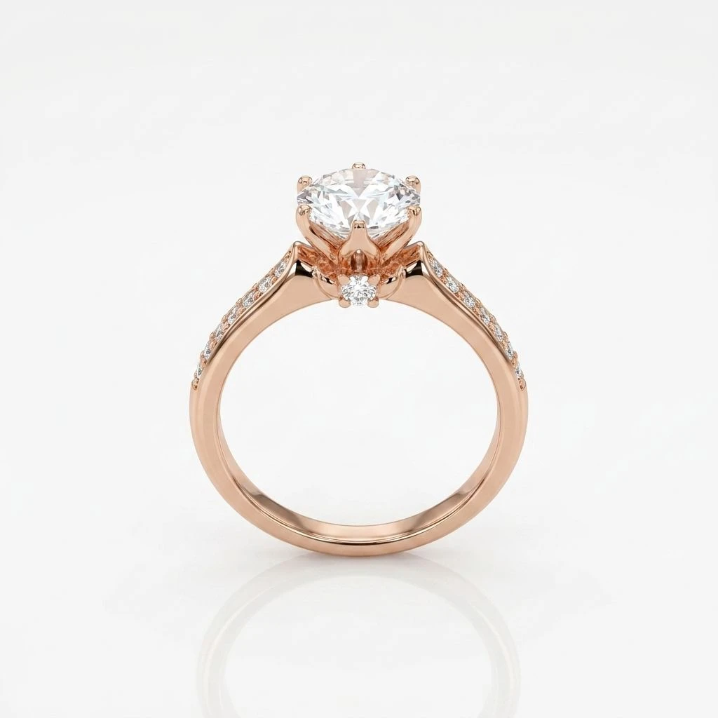 "Amara Six-Prong Solitaire Ring"