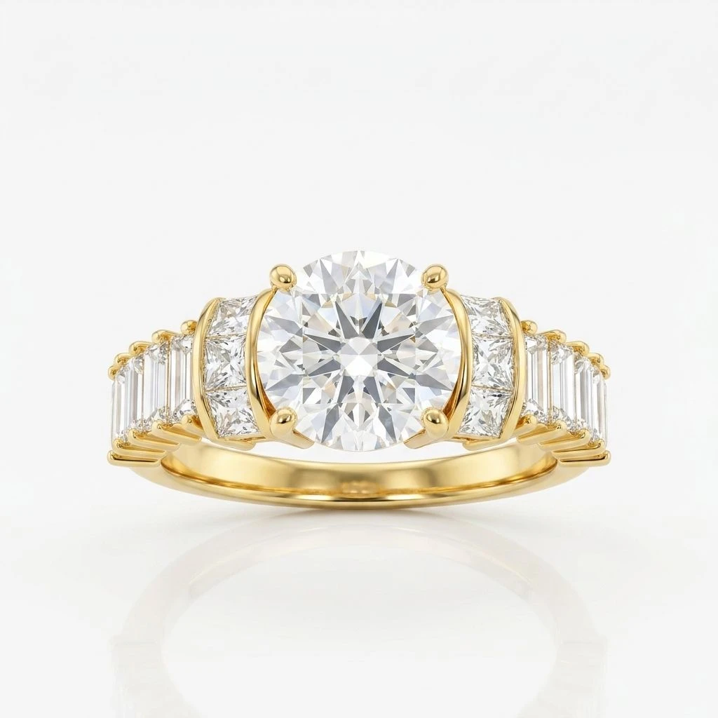 Deco Radiance Silver Ring