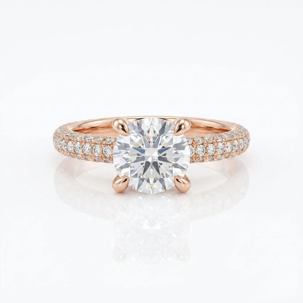Full Sparkle Solitaire Ring