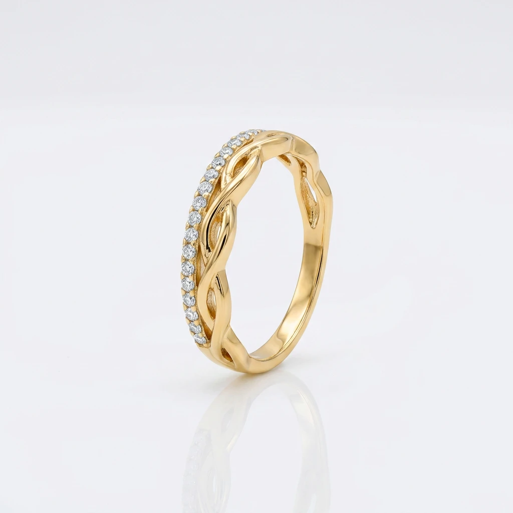 "Eternity Weave Diamond Band"