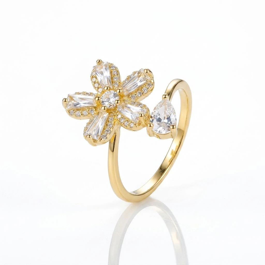 "Forever in Bloom" Flower Ring