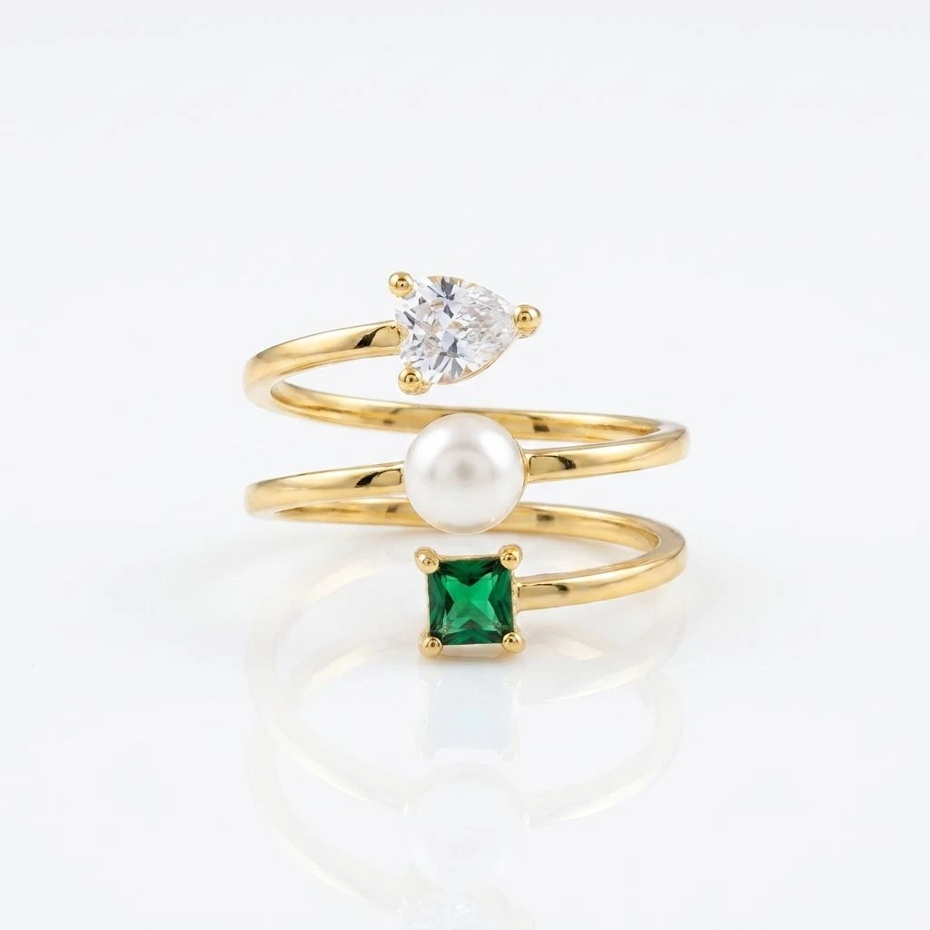 Trinity Spiral Wrap Ring