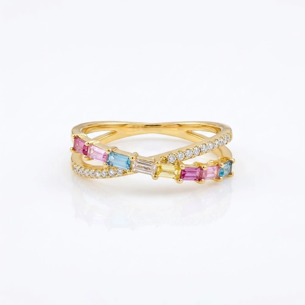 Sunset Sorbet Crisscross Ring