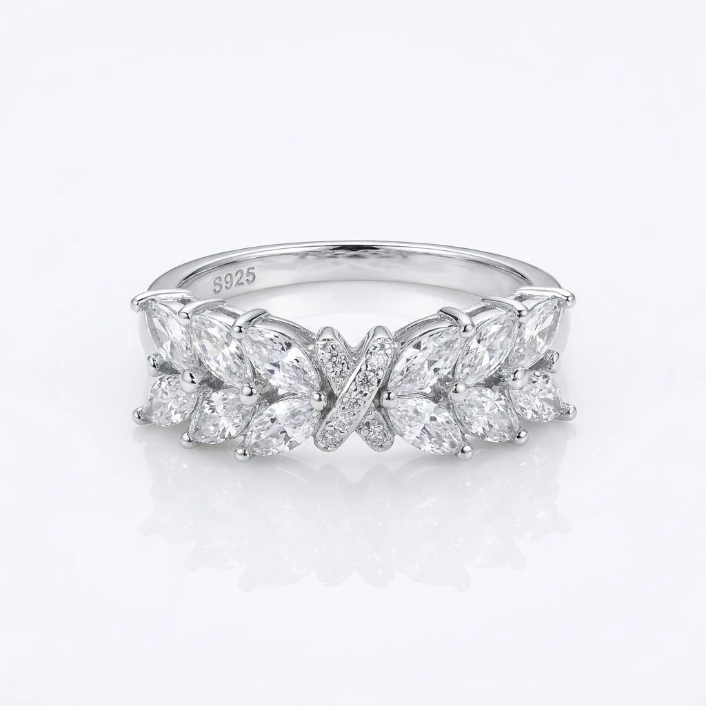 Luna Butterfly Cluster Ring